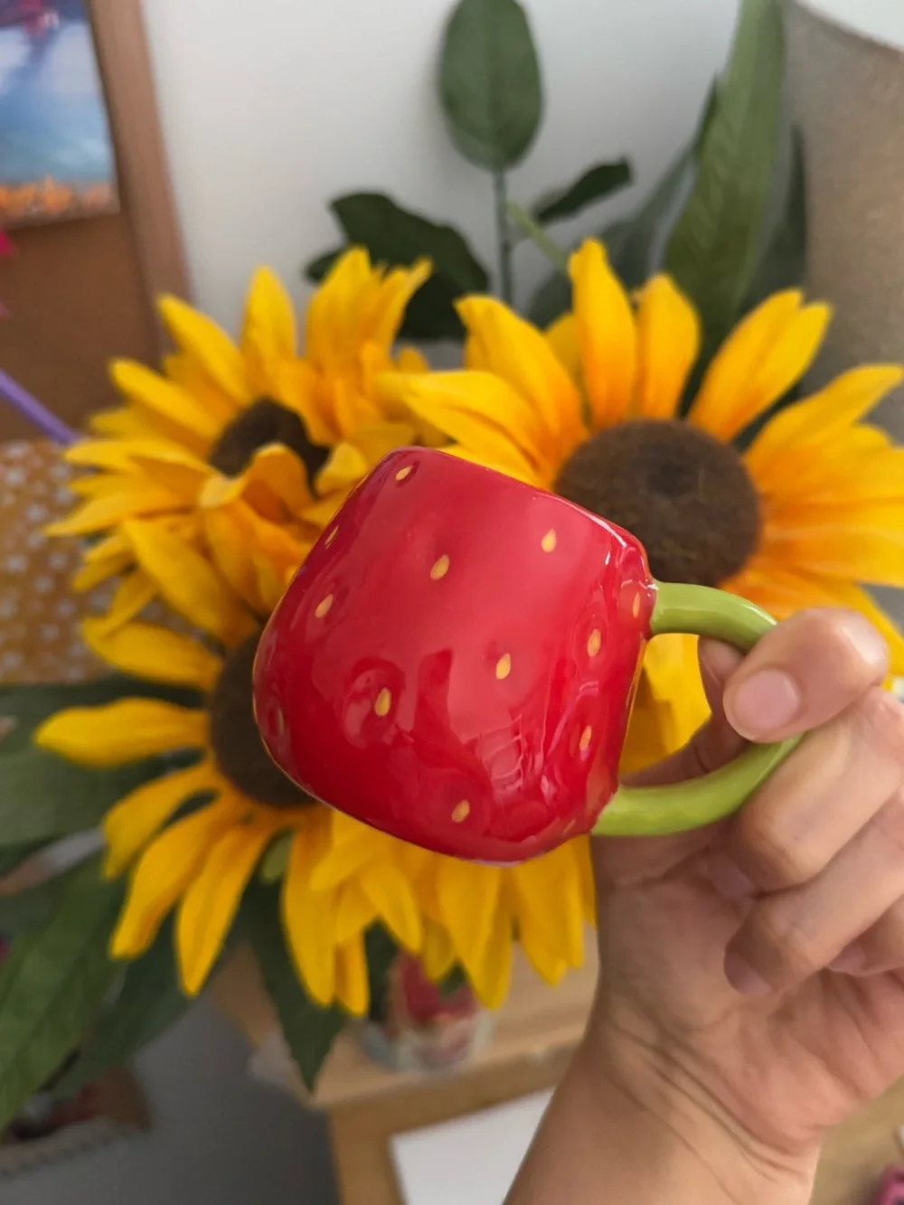 Strawberry Mini Mug Stationary Kitchen Decor Red Cottage